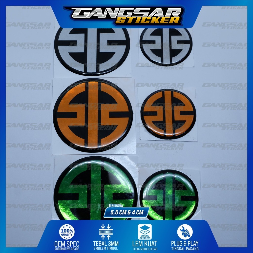 Emblem timbul New Kawasaki / emblem kawasaki bulat / emblem kawasaki h2