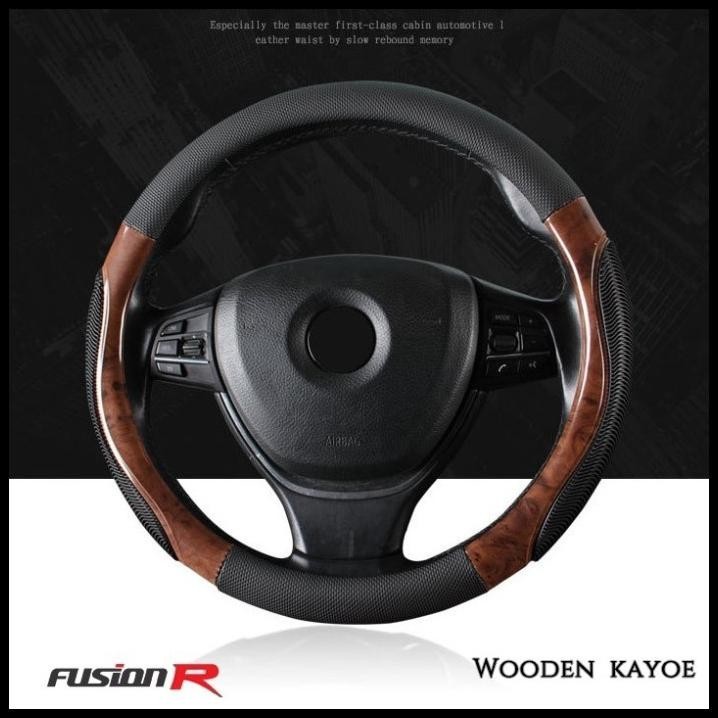 INNOVA ZENIX COVER SARUNG STIR SETIR MOBIL WOODEN KAYU KULIT FUSION R