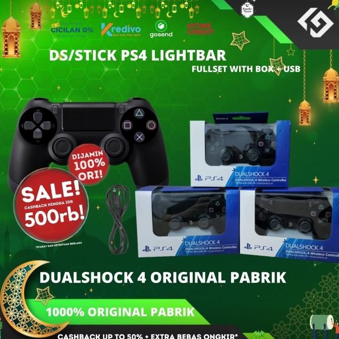 Stick PS4 Ori Pabrik Lightbar / Stik / DS4 / Original Pabrik / OP