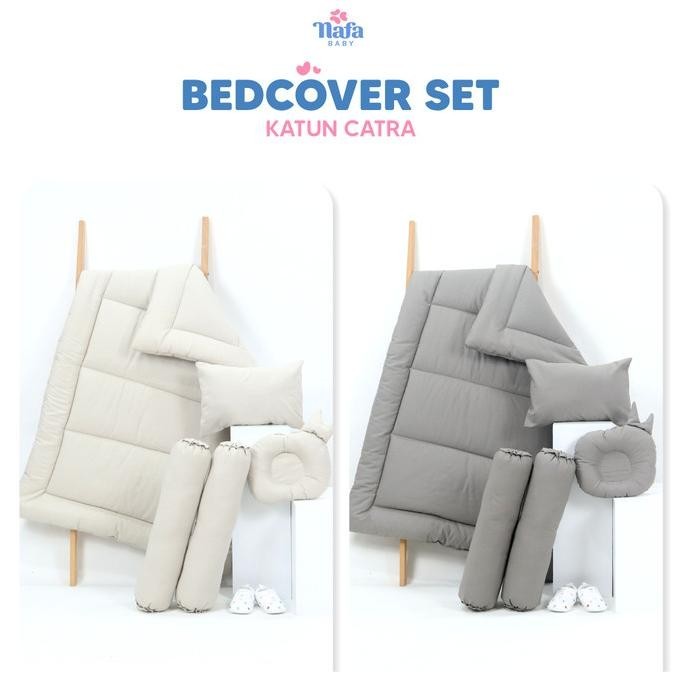 Bedcover bayi set bantal guling Motif Polos MJS03