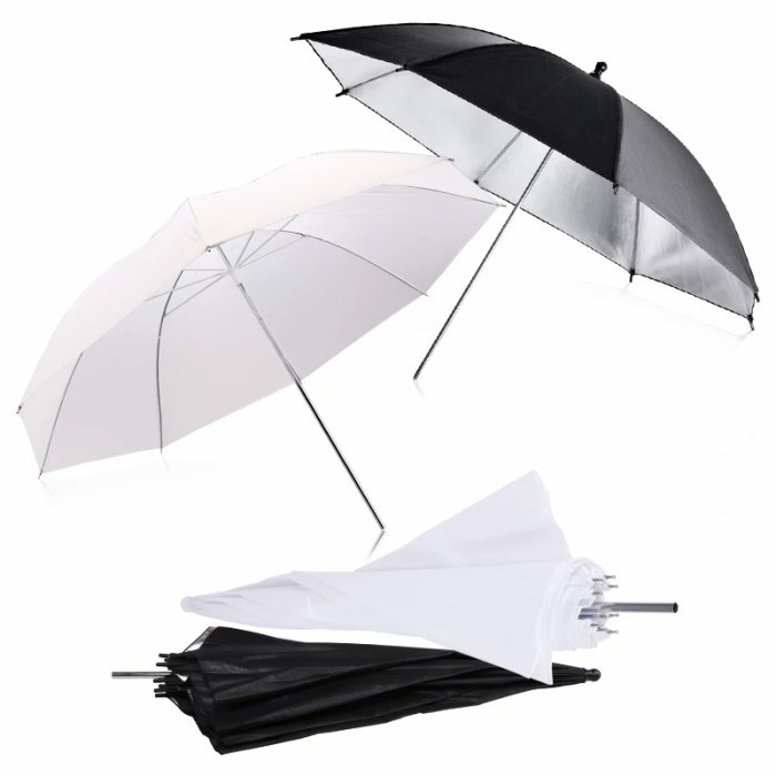 Paket Umbrella Payung Lighting Studio Putih Tanpa Lampu