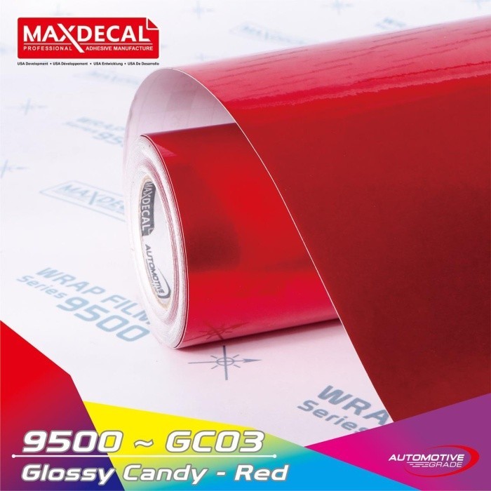 Max Decal Glossy Candy 9500 Gc Premium Metallic Car Wrap 152 Cm-Red