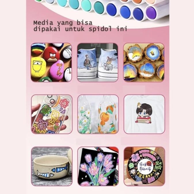 

Creative Art Marker 60 Pcs Color Spidol Warna Akrilik