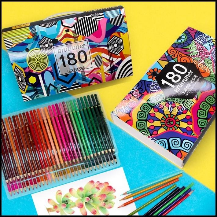 

TERBARU PENSIL WARNA BRUTFUNER PAINTING OIL PENCIL ARTIST COLOR PENCIL SET 180 !!