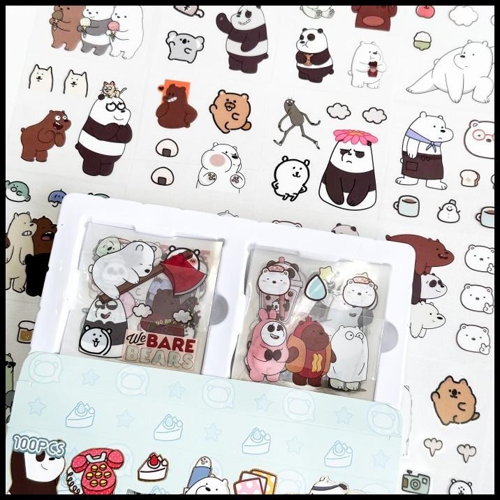 

HOT DEAL KKM ) NONO WE BARE BEARS STICKER BOX 2D DEKORASI JOURNAL AESTHETIC