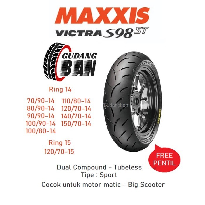 [BEST DEAL] Maxxis VICTRA Ring 14 100 90 14 / 100 80 14 / 110 80 14 / 120 70 14 / 140 70 14 / 150 70
