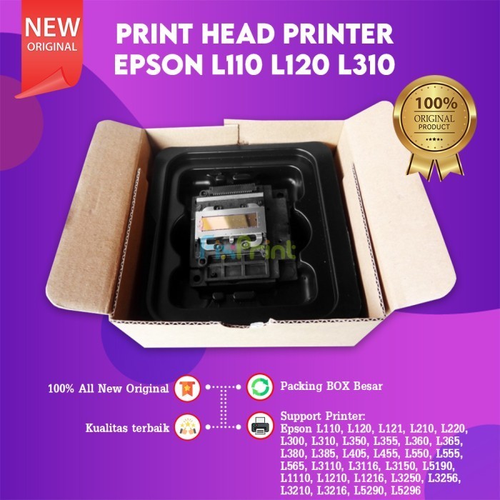 Print Head Printer Epson L121 L1210 L3210 L3250 L5290 Original Ori