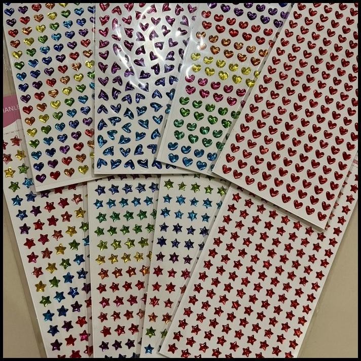 

DISKON STIKER TIMBUL DECO ART PRAKARYA HEART STAR BINTANG !!