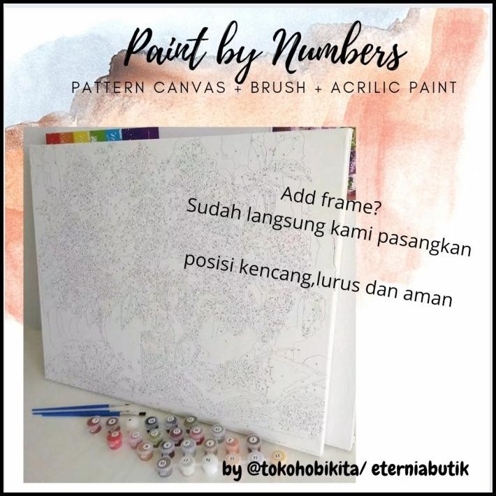 

TERBARU PAINTING BY NUMBER CANVAS 50 X 40 CM CAT AKRILIK - LAKE HOUSE