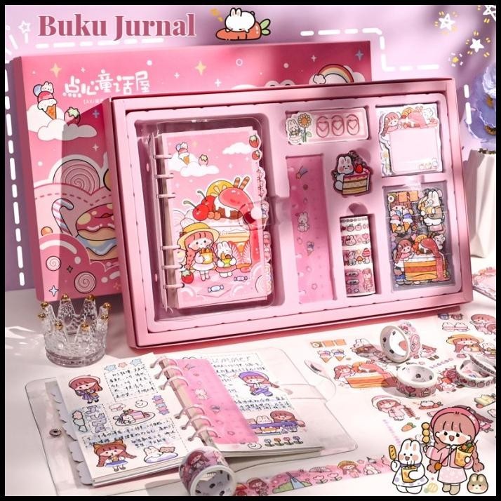 

DISKON 9 IN1 GIFT SET/ HADIAH ULANG TAHUN JOURNAL KIT SET/ DIARY LUCU SET !!!!