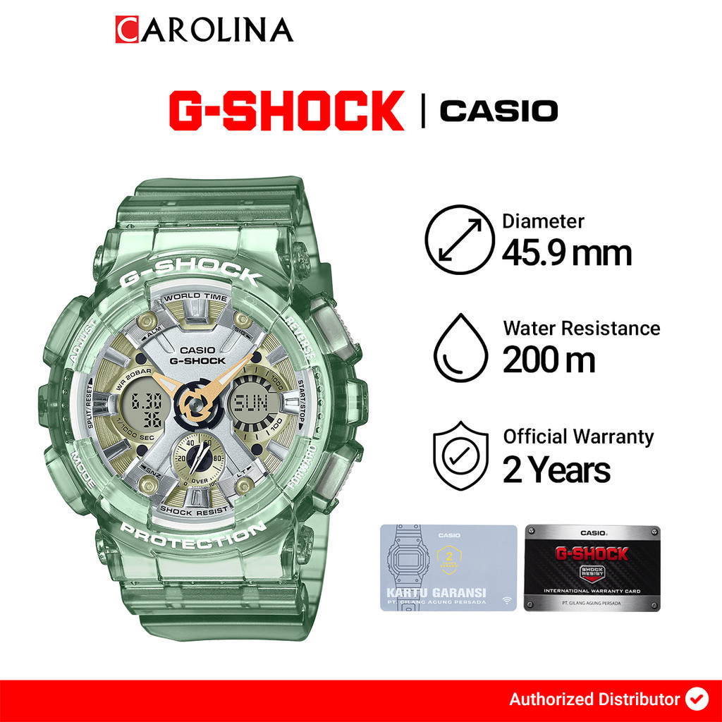 Jam Tangan Wanita Casio G-SHOCK GMA-S120GS-3A Green Resin Band