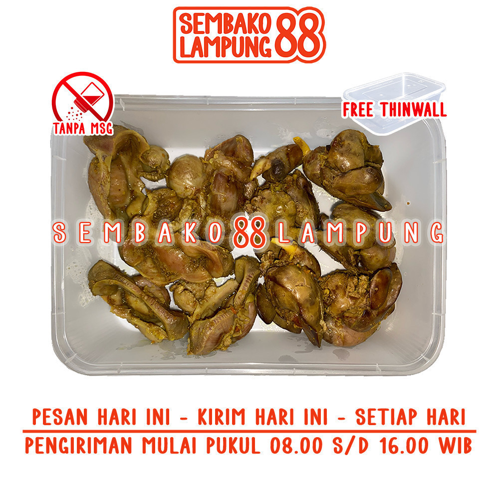 

Ungkep Hati Ampela Ayam 10 Pcs | Sembako Lampung 88