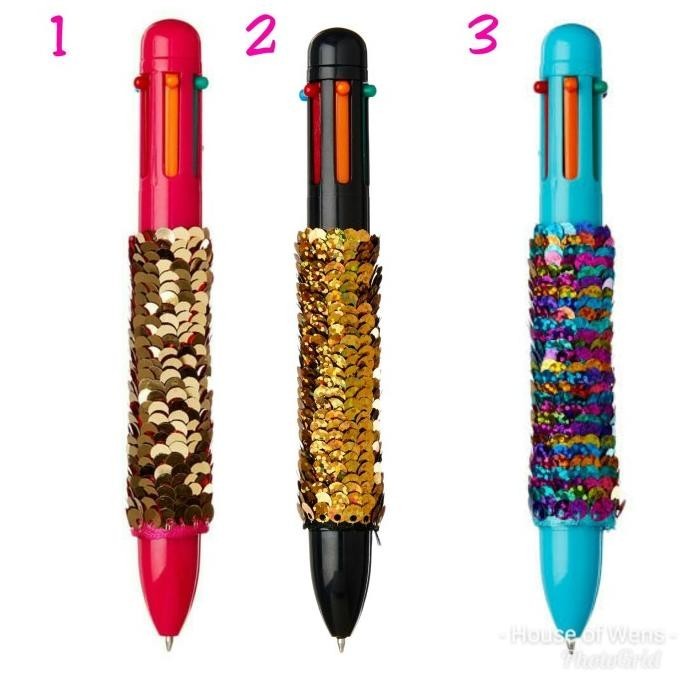 

New Smiggle Rainbow Pen Reversible Sequin - Pulpen Warna Smiggle Stok Terbatas