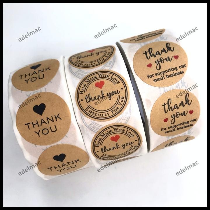 

HOT DEAL ROLL [500PCS] STIKER TERIMA KASIH | THANK YOU STICKER HANDMADE GIFT !!!