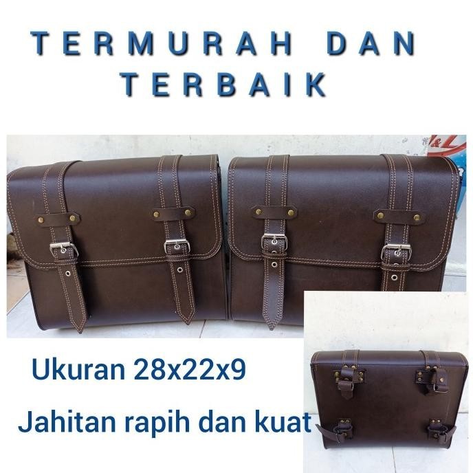 Tas classic motor / tas samping motor / tas kulit motor