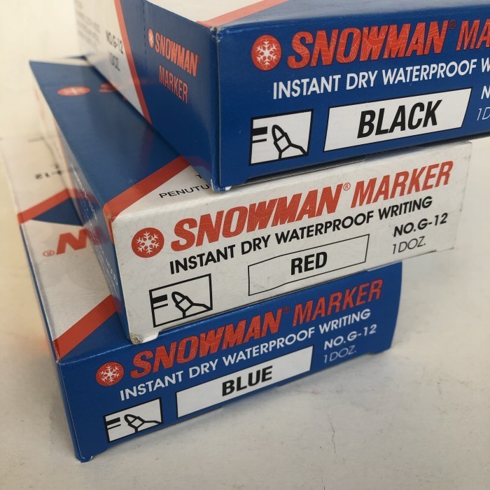 

Andma spidol permanent marker SNOWMAN G-12 (lusin)