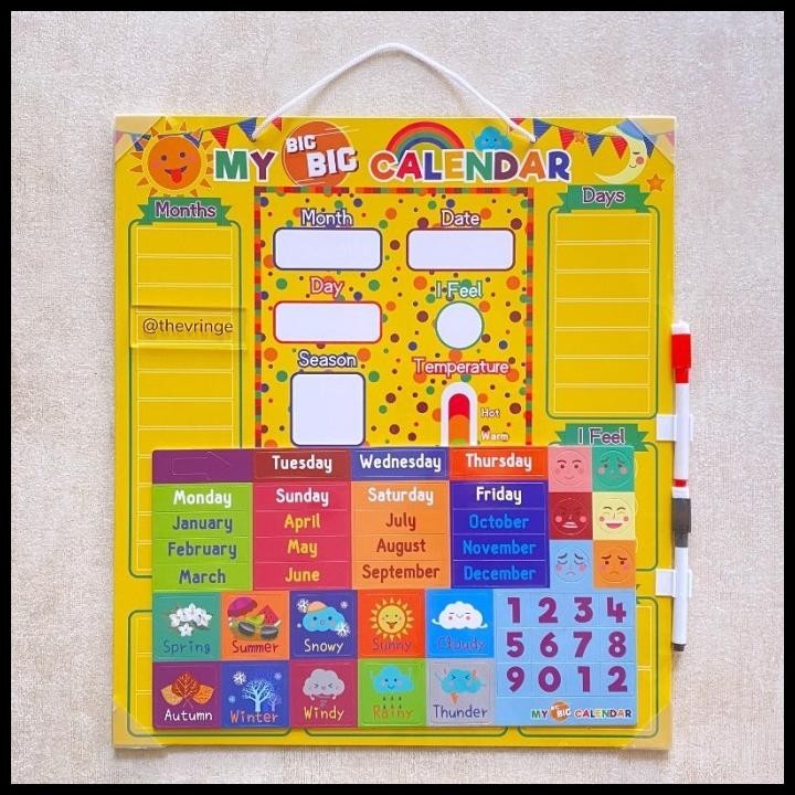 

BEST DEAL MY BIG CALENDAR KALENDER ANAK MAGNET MONTESSORI PAPAN TULIS