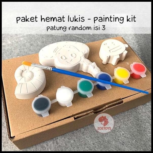 

GRATIS ONGKIR ZOETOYS PAKET HEMAT LUKIS GYPSUM PAINTING KIT | KIT MELUKIS CHARACTER
