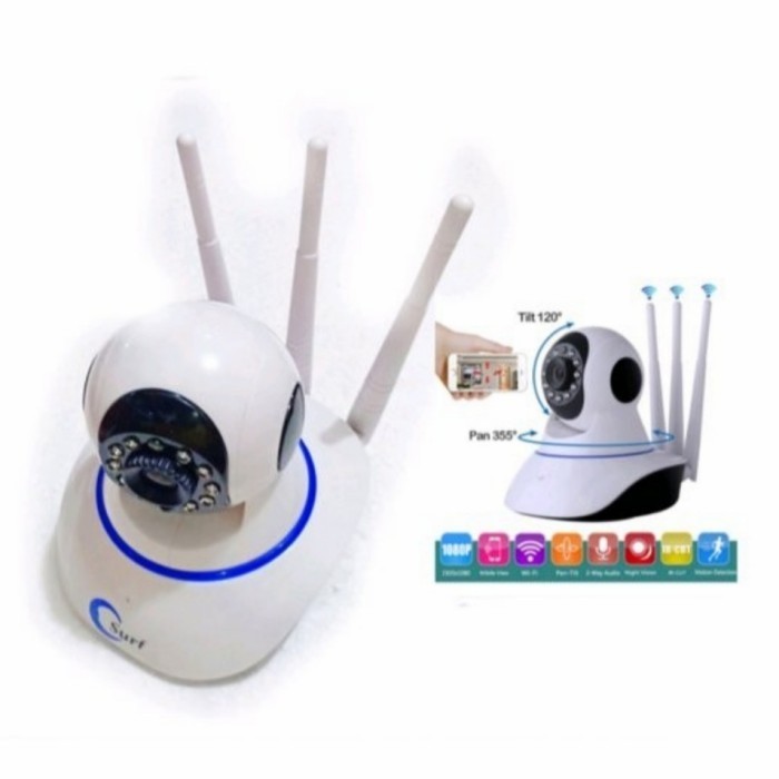 Ip Camera Cctv Wireless Wifi 3 Antena V380