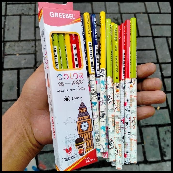

BEST DEAL 1 PACK PENCIL 2B GREEBEL POP COLOR PENSIL UNTUK KOMPUTER GROSIR !!!!!!!