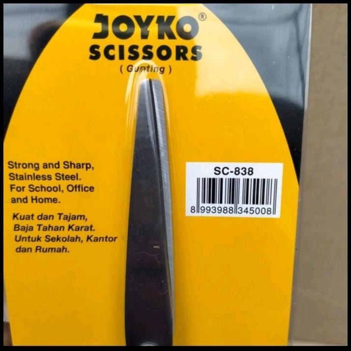 

BEST DEAL 1PCS GUNTING SEDANG/SCISSORS JOYKO SC 838 GROSIR !!