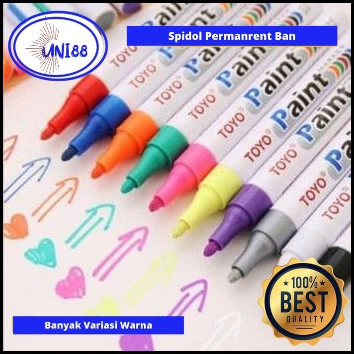 

DISKON SPIDOL BAN MOTOR MOBIL WARNA TOYO PAINT MARKER PERMANENT ANTI LUNTUR