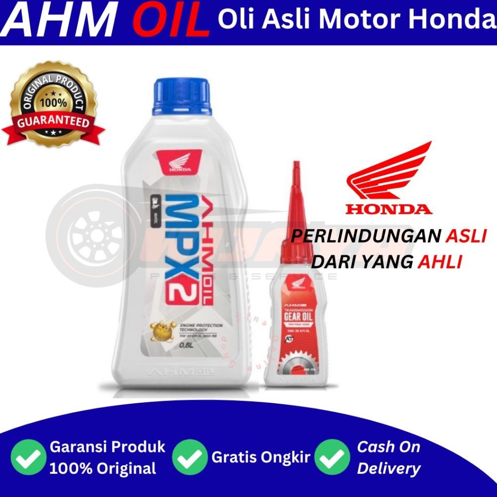 ADF Oli MPX 2 & Oli Gear Gardan Original Honda - Paket Oli Motor Matic Beat / Scoopy / PCX TERLARIS