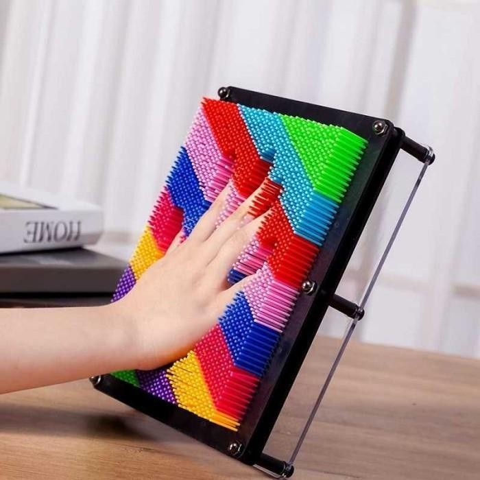 

Pin Art Mainan Cetakan 3D Pinscreen Clone Sculpture Needle Painting