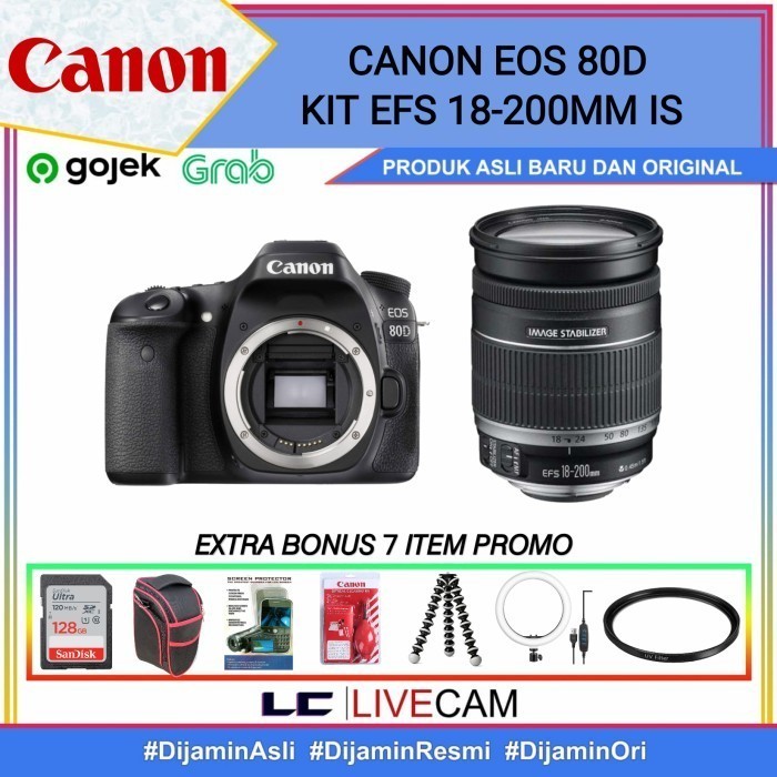 Ready Canon Eos 80D Kit 18-200Mm Is / Kamera Canon Eos 80D Kit