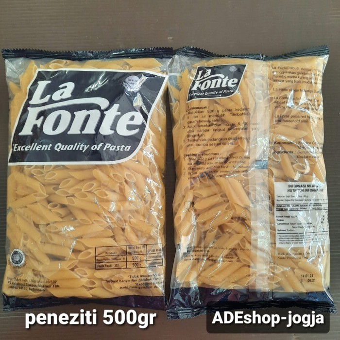 

~~~~~] la fonte peneziti penne ziti 500 gr pasta rigate