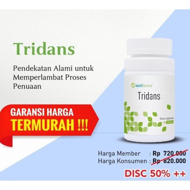 langsung kirim>>> tridan - anti oksidan - anti kanker - pelancar pembuluh darah - tridans well serie