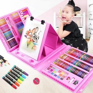 

gs-56 Crayon Set 208 Pcs Pensil Warna Menggambar Mewarnai Melukis Anak-Anak Krayon Cat Cair Pastel Koper Set Lengkap Kado Anak Colouring Gift TAKASIMURA STORE Berkualitas