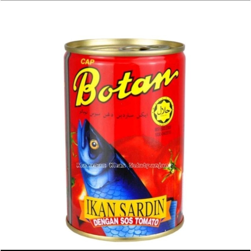 

Botan Ikan Sardin Dengan Sos Tomato Halal 425Gram