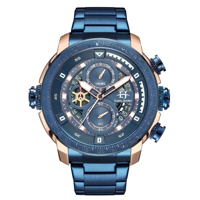 Best Seller Jam Tangan Pria Formal Evans Jayden Ej-9466 Original Tahan Air Saphire