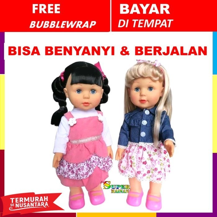 mainan anak perempuan boneka bisa nyanyi jalan bicara ngomong murah