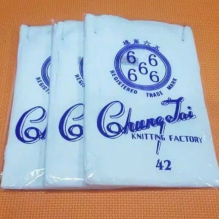 KAOS OBLONG CHUNG TAI (66666) PRIA DEWASABAHAN SUTRA- ISI 1 PC