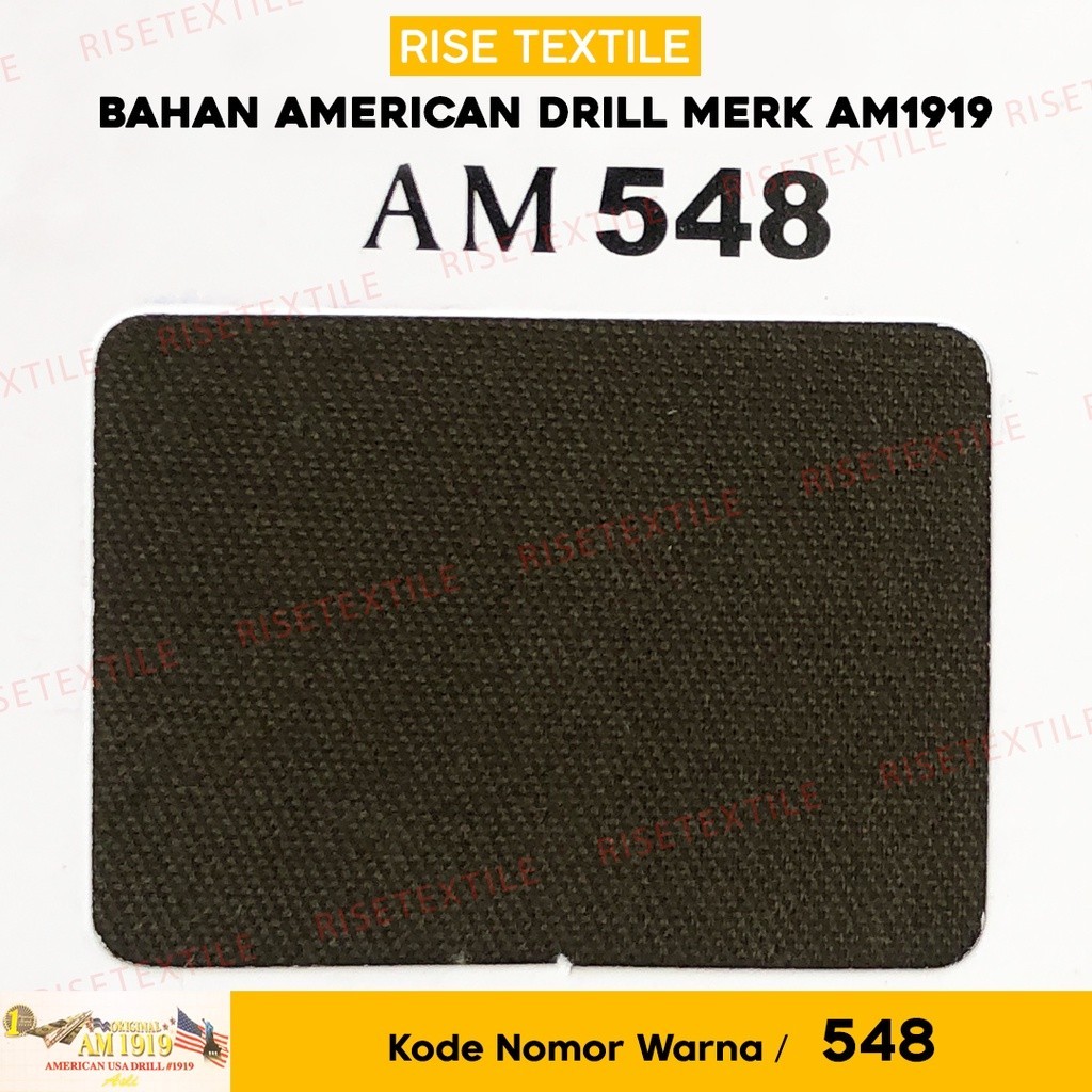 Bahan American Drill AM1919 Bahan Eceran Kain Seragam Kain Celana Kain Kemeja Warna Olive Nomor 548