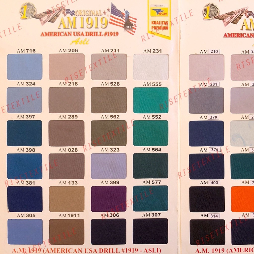 Bahan American Drill AM1919 Kain Celana Kain Kemeja Kain Seragam Kain Topi Hal 10-11