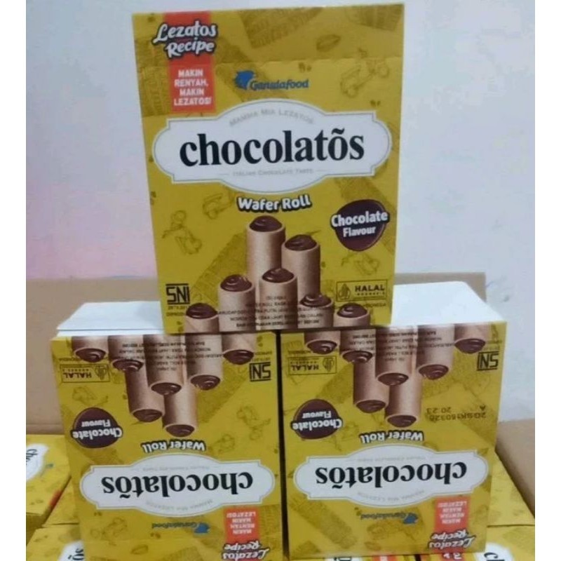 

Gery chocolatos wafer roll 1 box isi 24pcs