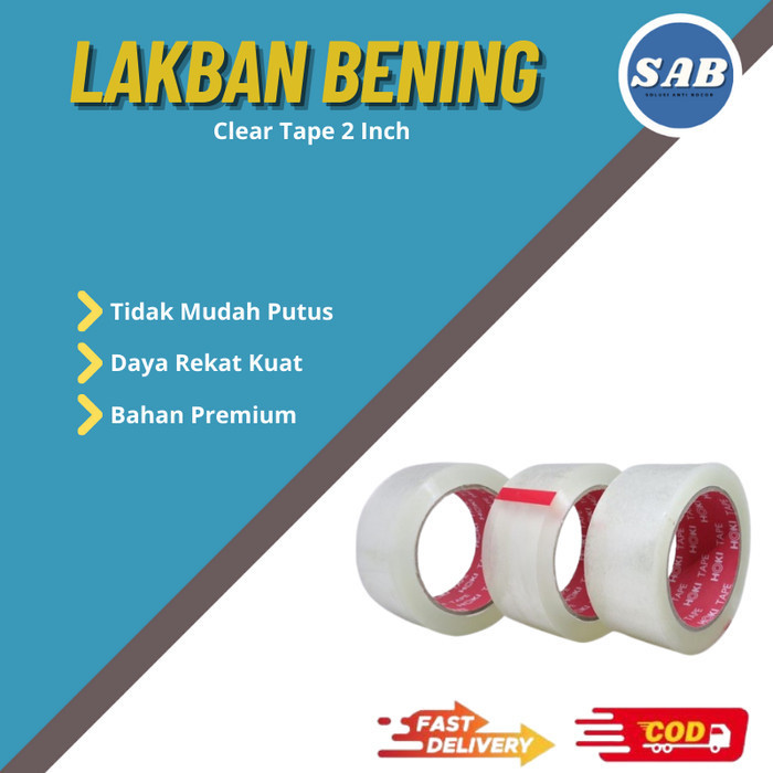 

Lakban Bening 2 inch x 80M Six Tape tebal 40 micron