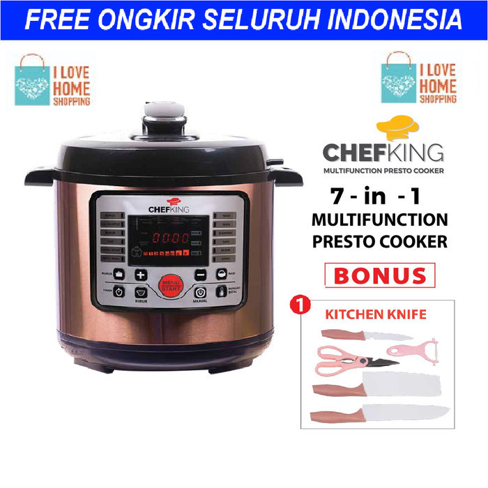 Chefking Digital Pressure Cooker - Alat Masak Presto Multifungsi