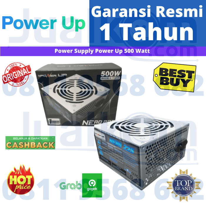 Power Supply Power UP 500W PSU PowerUP 500 Watt Resmi