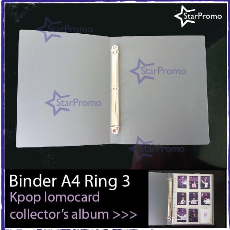 

fx-23 Binder Photocard A4 Ring 3 Untuk Album Kpop Basket Card Organizer Original
