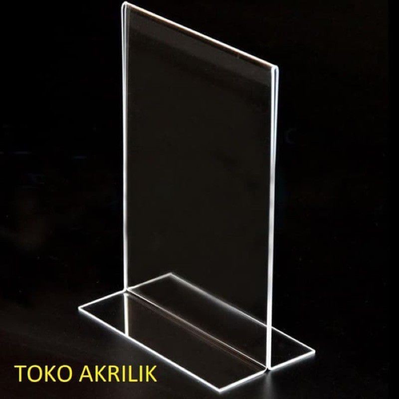

Tempat brosur Akrilik A6 / Tent card Akrilik / Tent holder Akrilik /Akrilik QRist barcode / Stand Akrilik