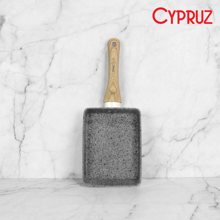 Cypruz Fp-0713 Omelette Egg Pan Tamagoyaki White Granite Wajan Kotak