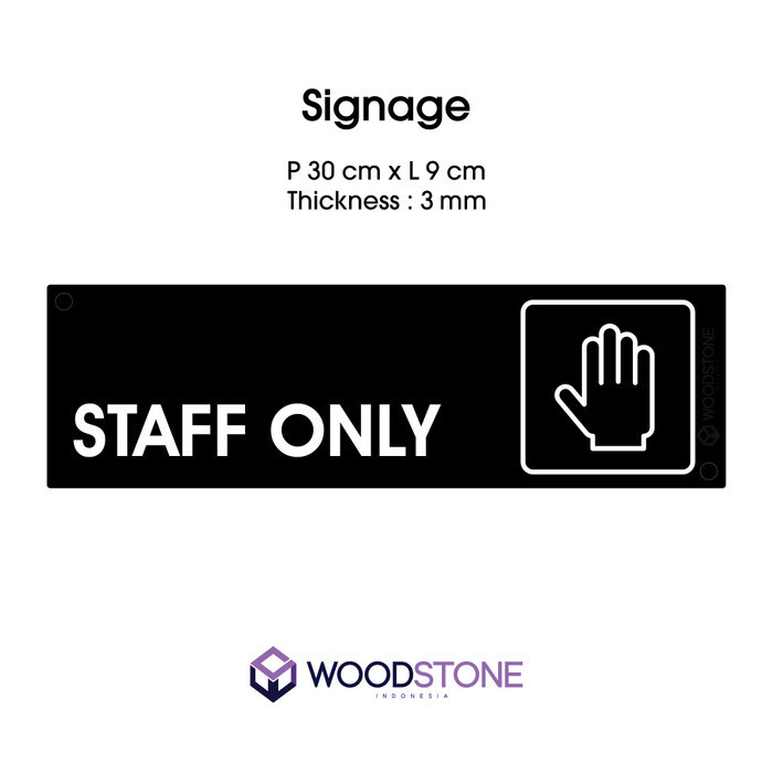 

Sign Staff Only Label Info Signage Ruang Kursus Kantor Ba Office