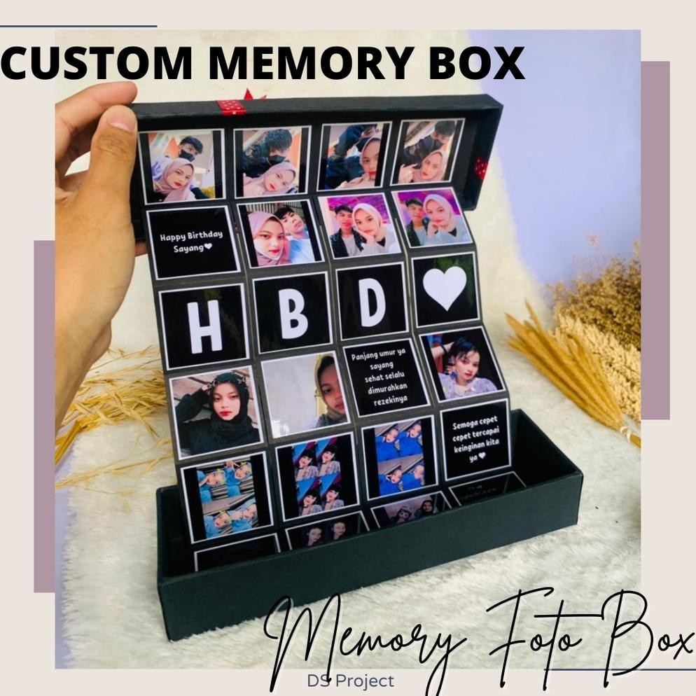 SALE Kado Memory Foto Box Hadiah Buat Ulang Tahun | Anniversary Cewek / Cowok Custom Murah ac-54