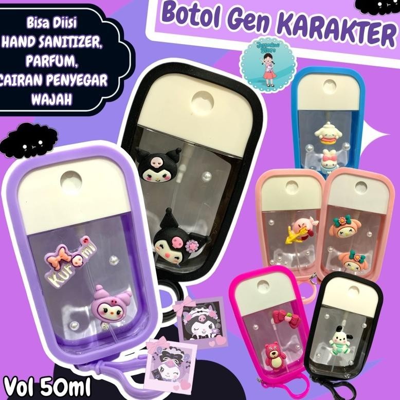 BOTOL SPRAY HAND SANITIZER PERFUME KARAKTER LUCU KUROMI MY MELODY CINNAMOROLL HELLO KITTY POMPOMPURI