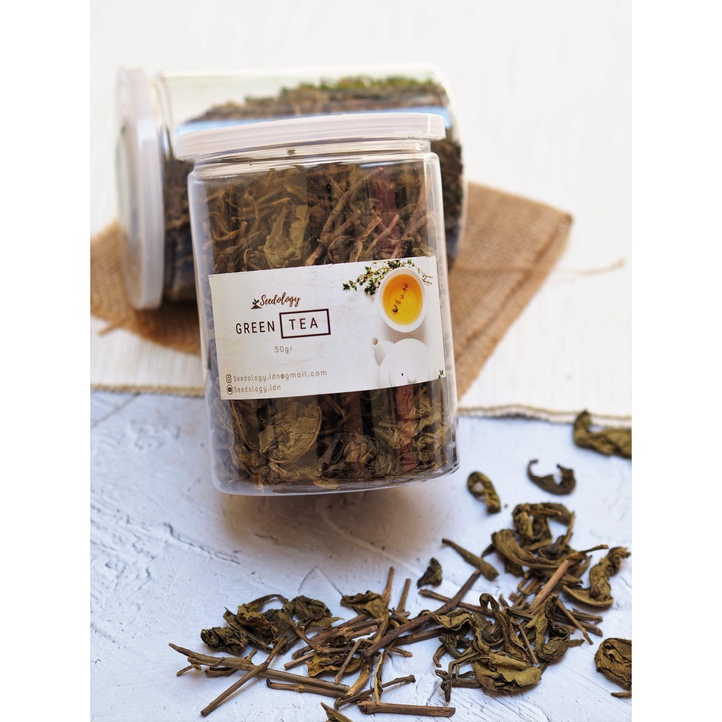 

Daun Teh Hijau (Toples) 70gr - Green Tea Fox / Organik / Diet