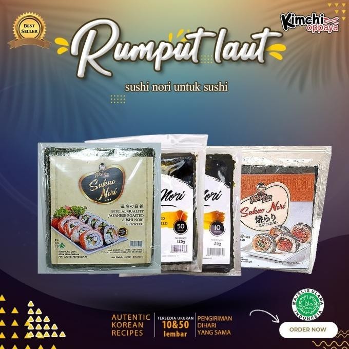 

Rumput Laut Kimbab Sushi Korea - Semua Varian Nori Sushi Korea Halal WS04